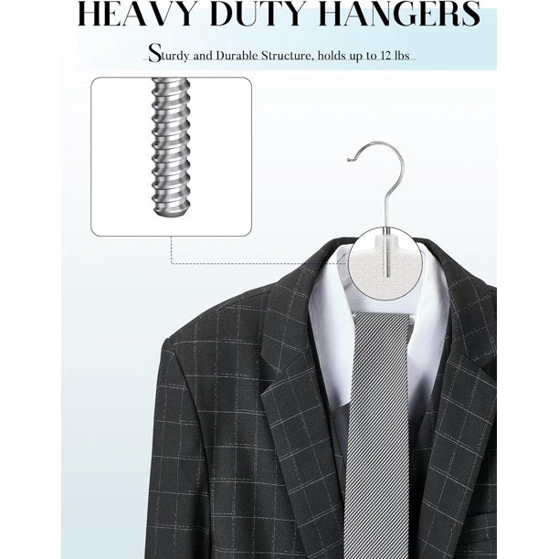 HOUSE DAY 50 Pack Coat Hangers Heavy-Duty 360° Swivel Hook Plastic Hangers with Non-Slip Design Space-Saving Light