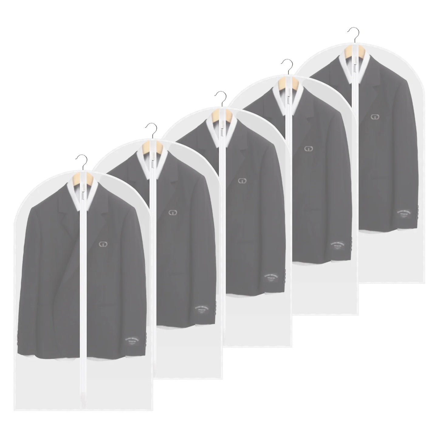 HOUSE DAY Large Clear Garment Bags-Moth Proof Garment Bags, Garment Cover, Hanging, Dress Garment Bags Storage for Travel