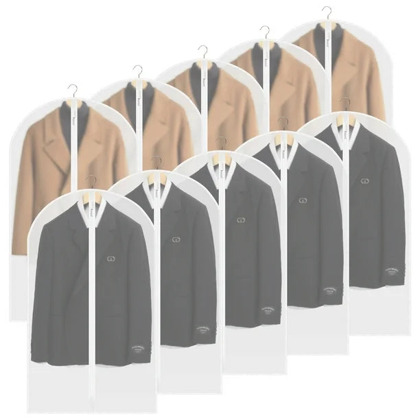 HOUSE DAY Large Clear Garment Bags-Moth Proof Garment Bags, Garment Cover, Hanging, Dress Garment Bags Storage for Travel