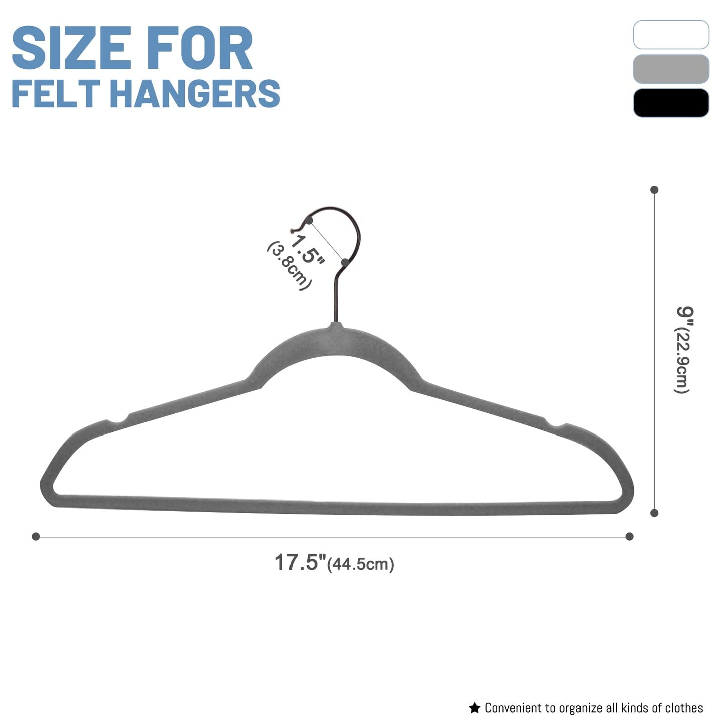 HOUSE DAY Velvet Hangers 60 Pack, Velvet Clothes Hangers Non Slip Felt Hangers, Heavy Duty Coat Hangers for Closet, Ultra Slim Hangers Space Saving Hangers for Suits, Shirt