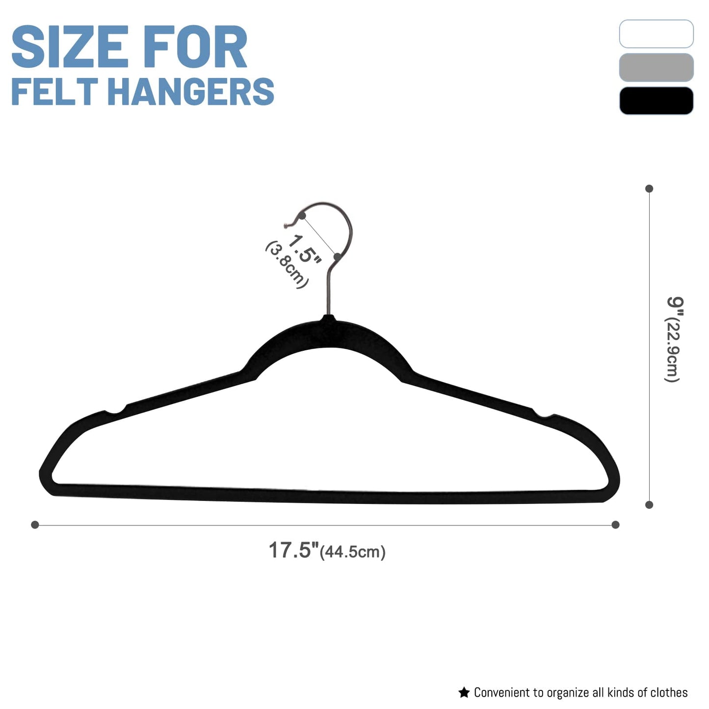 HOUSE DAY Velvet Hangers 60 Pack, Velvet Clothes Hangers Non Slip Felt Hangers, Heavy Duty Coat Hangers for Closet, Ultra Slim Hangers Space Saving Hangers for Suits, Shirt