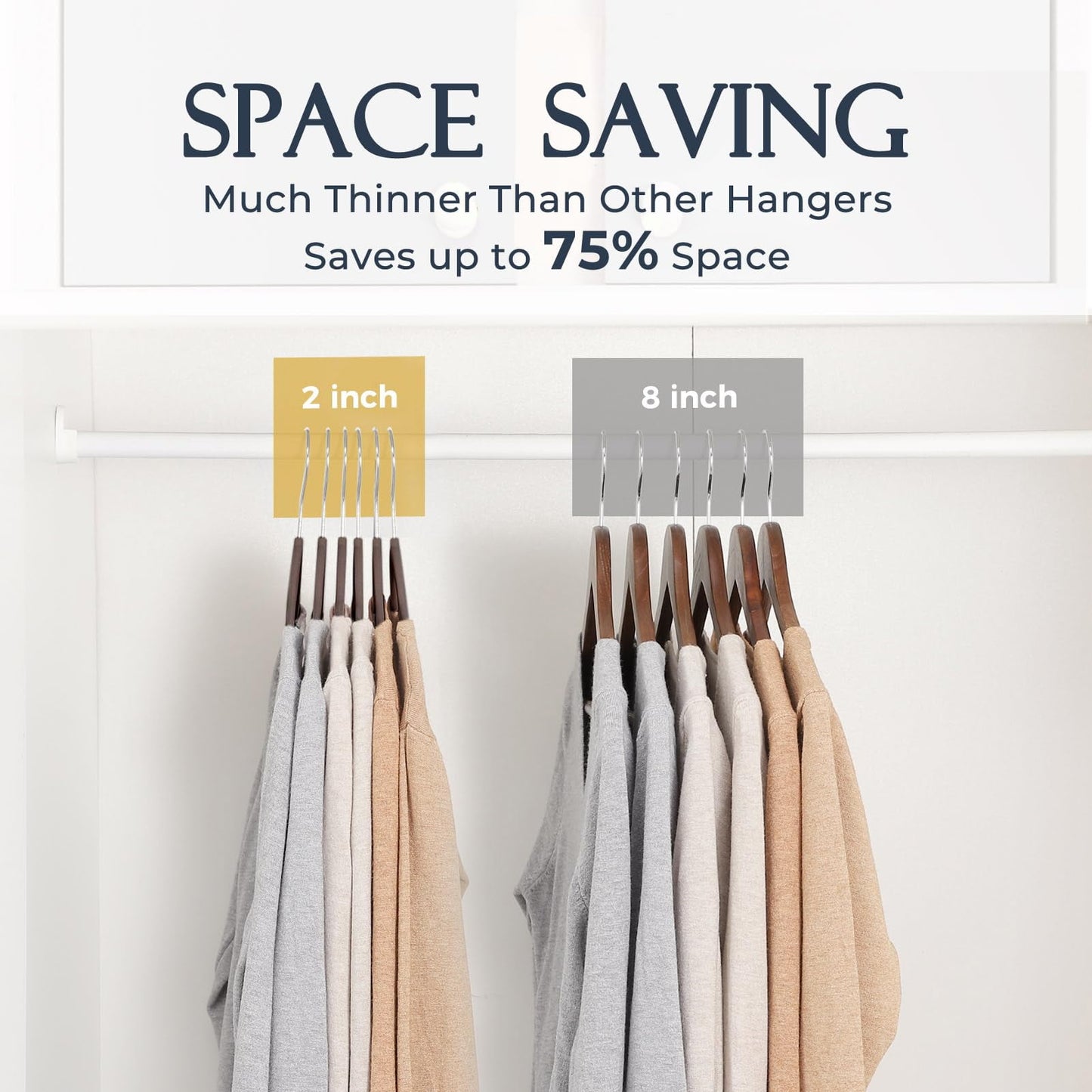 HOUSE DAY Velvet Hangers 60 Pack, Premium Clothes Hangers Non-Slip Felt Hangers, Sturdy Hangers Heavy Duty Coat Hangers, Durable Suit Hangers for Space Saving, No Hanger Marks 360 Rotating Hook